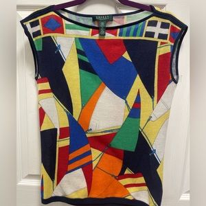 Ralph Lauren Multi Color Top Sz MP